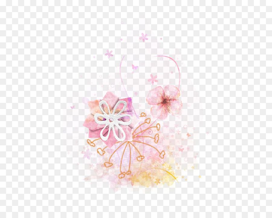 Hoa thiết kế Cánh hoa anh Đào hoa - màu nước