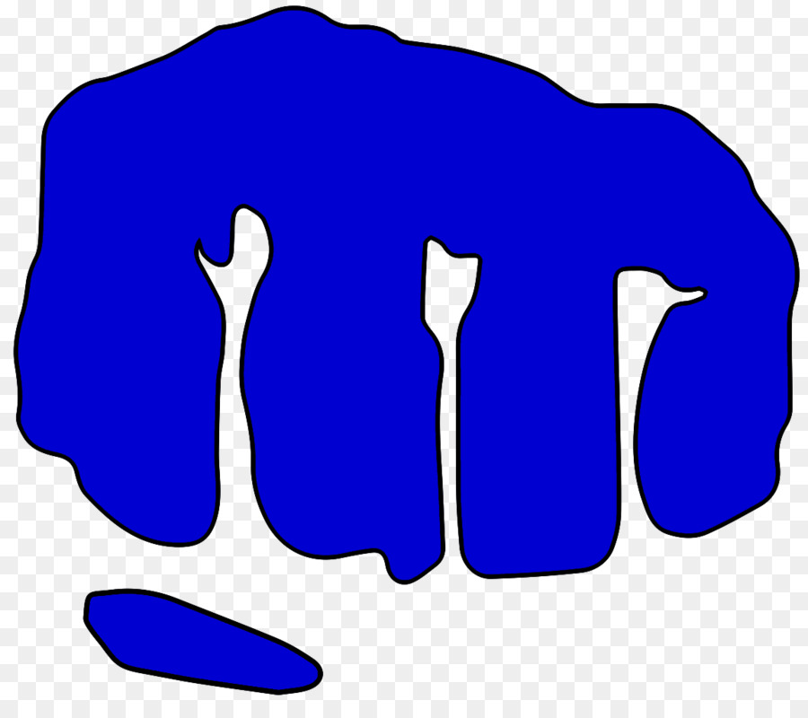 Blaue Social-media-Fist Clip art - Faust