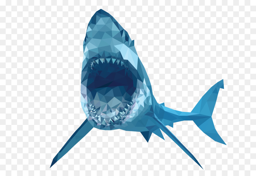 Great white shark Tiger shark Clip art - geomatrische