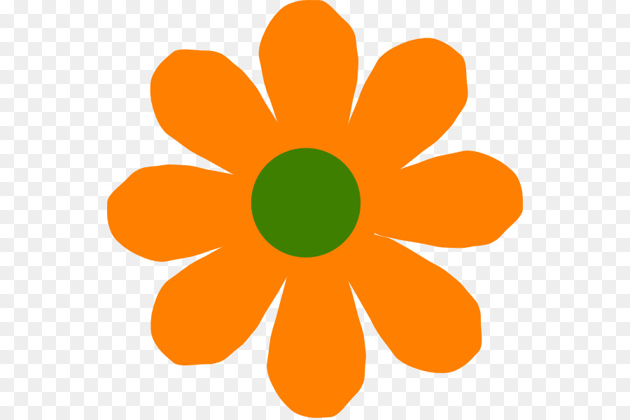 Blume Feder Clip art - orange Blumen