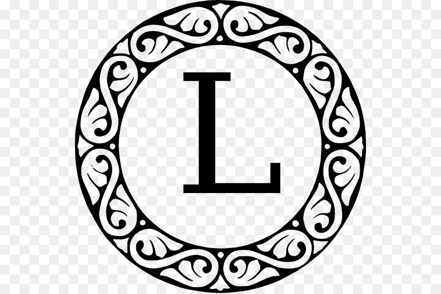 Brief mit Monogramm, Initiale Clip art - Buchstaben l