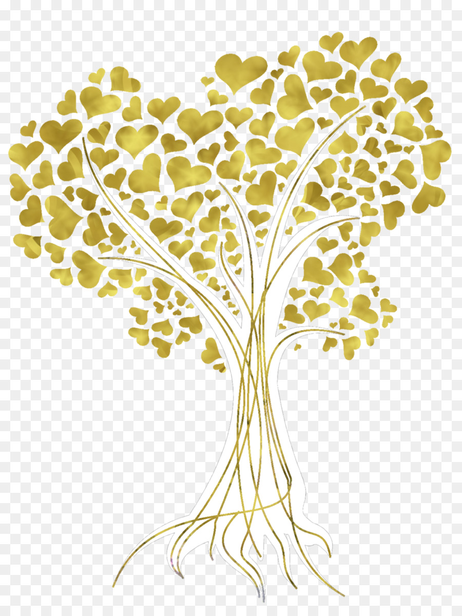 Baum Gold Autumn leaf Farbe Clip art - Herz Baum