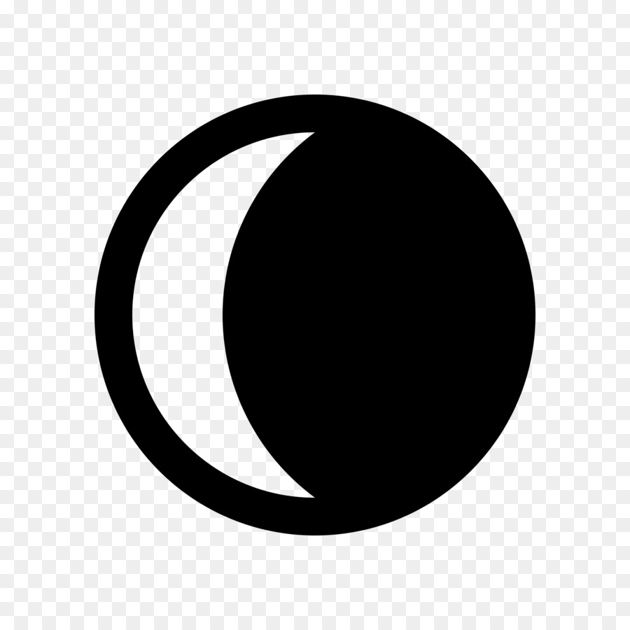 Neumond-Mondphase Halbmond-Symbol - Mondphase