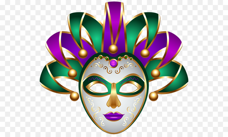 Mardi Gras in New Orleans Maske Karneval clipart - Vintage Gold