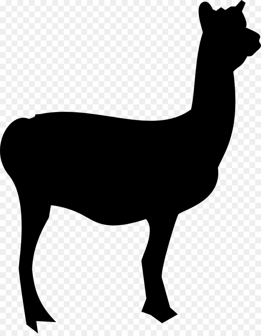 Lama-Alpaka-Silhouette Clip art - tierischen Silhouetten