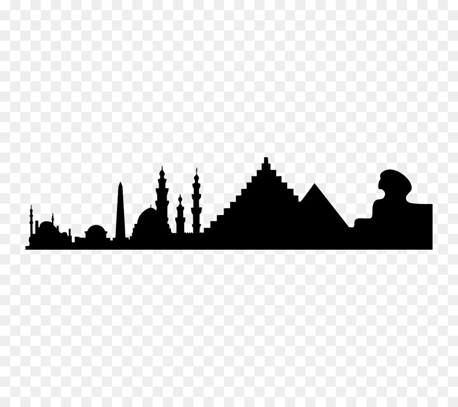 Adesivo murale Cairo Adesivo Silhouette - città, silhouette