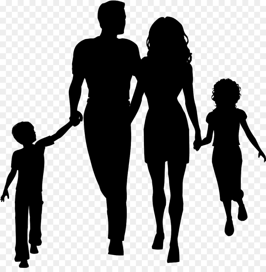 Famiglia Silhouette Clip art - Cartone Animato Famiglia