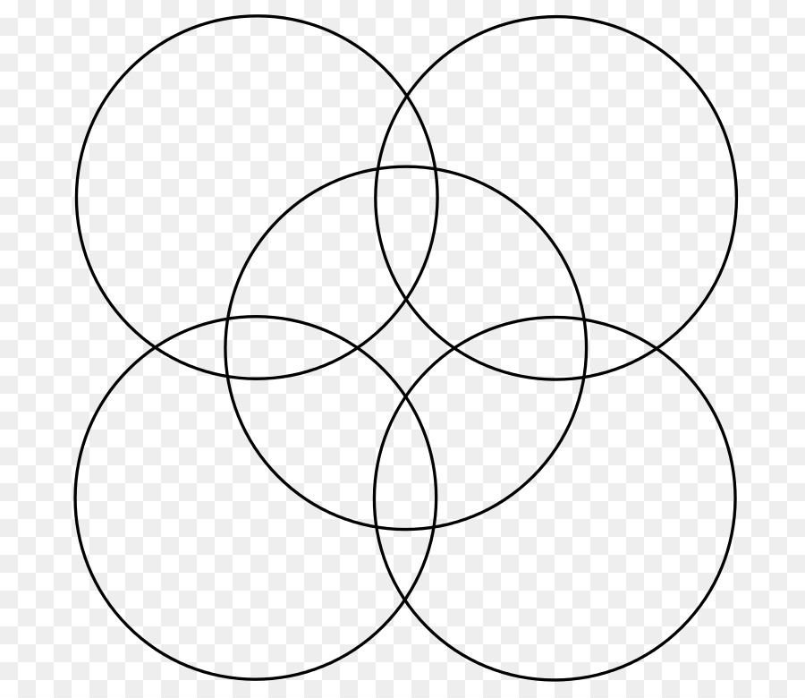 Chồng chéo vòng tròn lưới Vẽ Đường nghệ thuật Clip nghệ thuật - Vòng tròn hoa