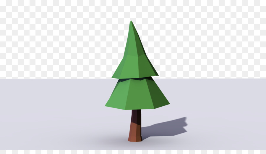 Cây giáng sinh lá kim Pine nón Thấp poly - cây thông