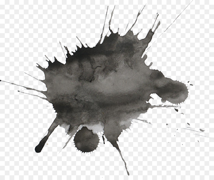 Trasparente Acquerelli in bianco e Nero dipinto ad Acquerello, Disegno - nero