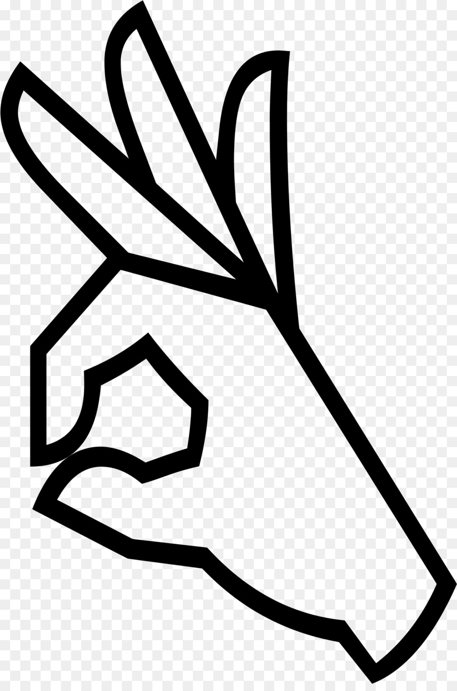 OK Simbolo della Mano di lingua dei segni - ok