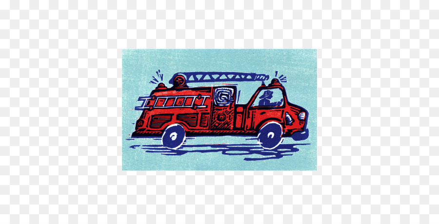 Auto Poster Stampe D ' Arte - camion dei pompieri