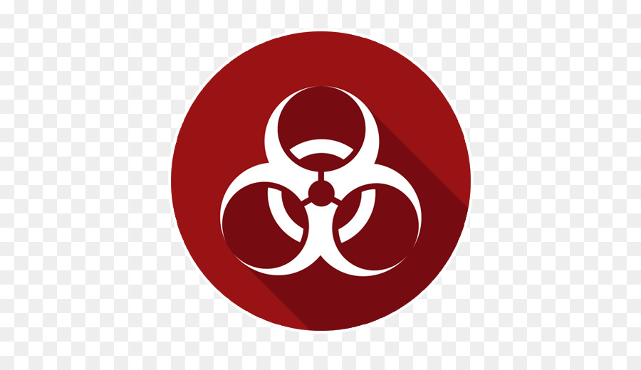 red radioactive symbol