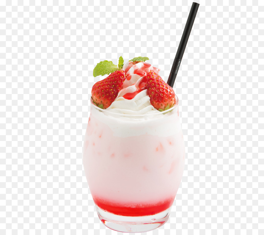 Milchshake-Eis Erdbeere - Milch