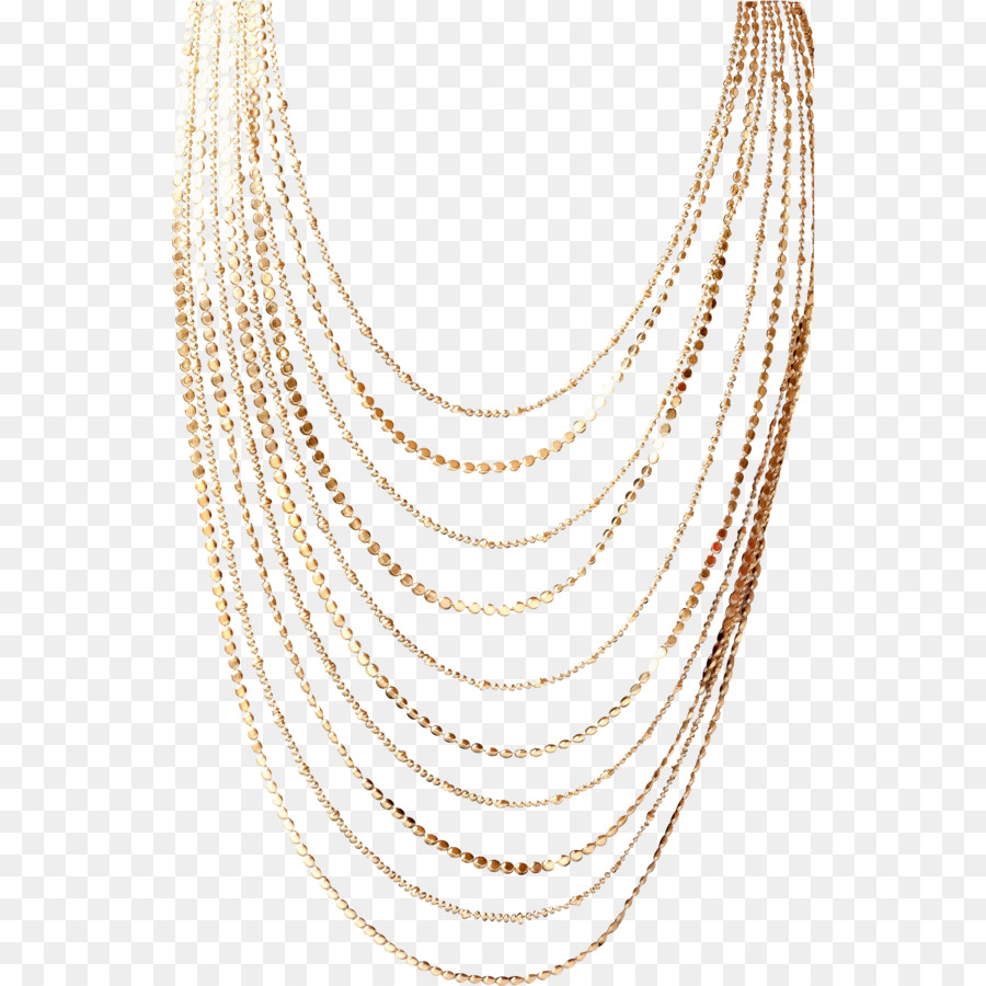 Halskette Schmuck Kette Imitation Edelsteine & Strass Perle - Goldkette