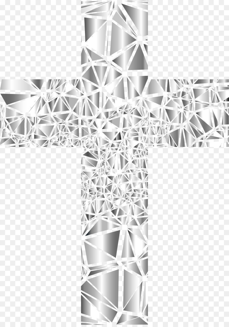 Croce cristiana in vetro Colorato Clip art - basso poli