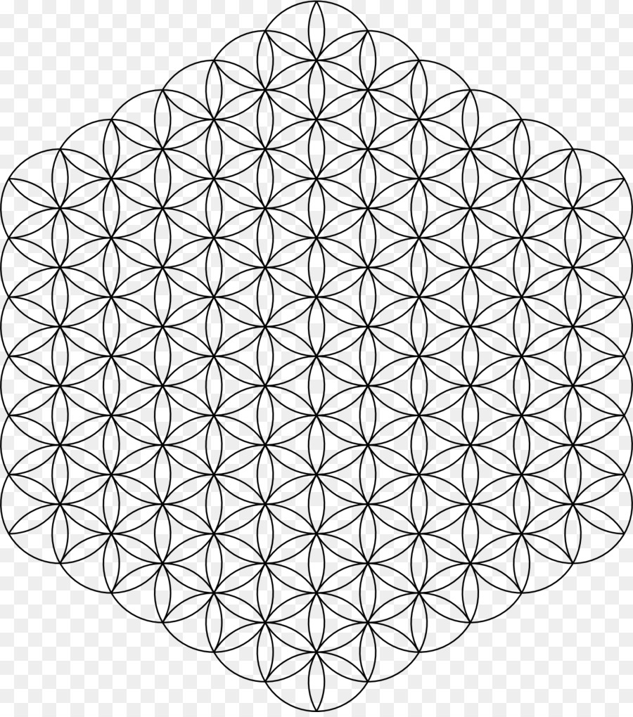 Überlappende Kreise grid-Heilige geometrie-Muster - ziehen