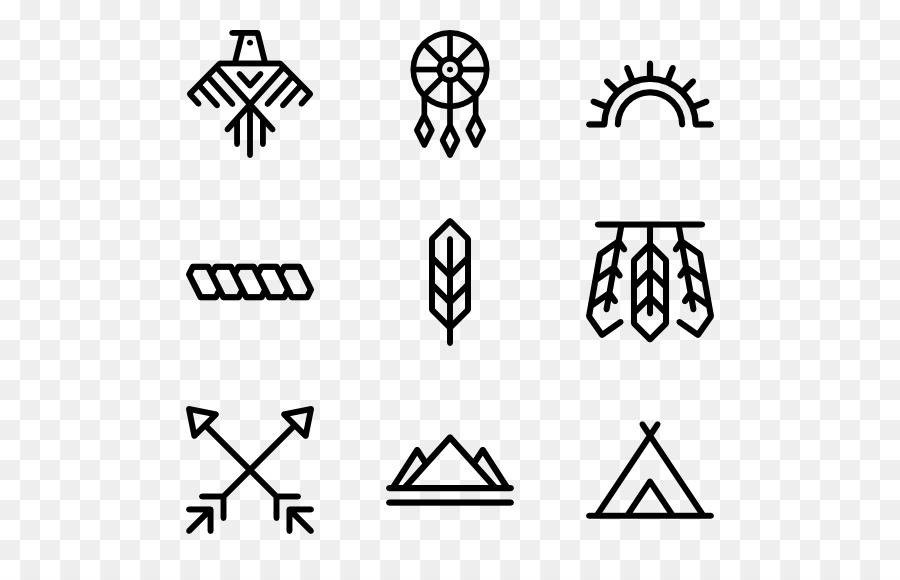 Simbolo dei Nativi Americani negli Stati Uniti Icone del Computer popoli Indigeni delle Americhe Tribù - boho freccia