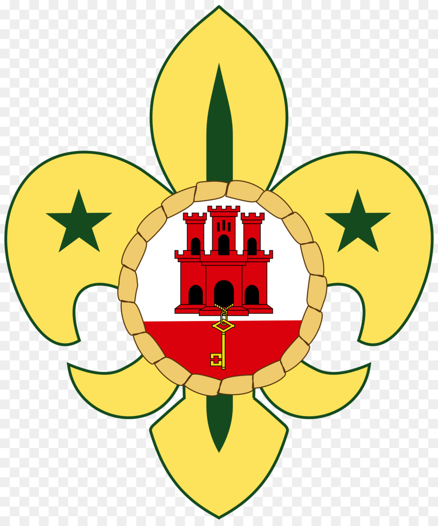 Umstrittene status von Gibraltar Scouting Scout Association Wappen von Gibraltar Felsen von Gibraltar - Scout