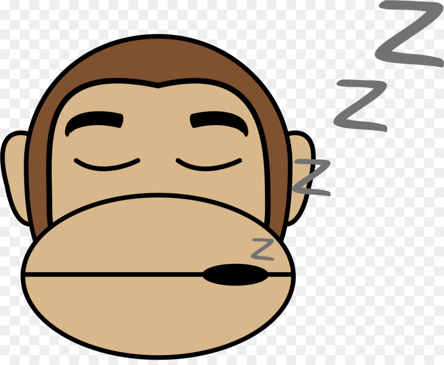 Affen Emoji Affen Zeichnung Clip art - schlafen