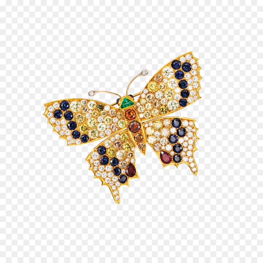 Farfalla Gioielli Pietra Preziosa Spilla In Oro - Telaio Di Farfalla