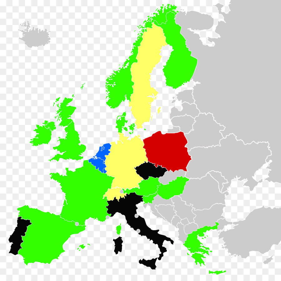 Italien Polen Der Europäischen Union Warschauer-Pakt-Karte - Europa
