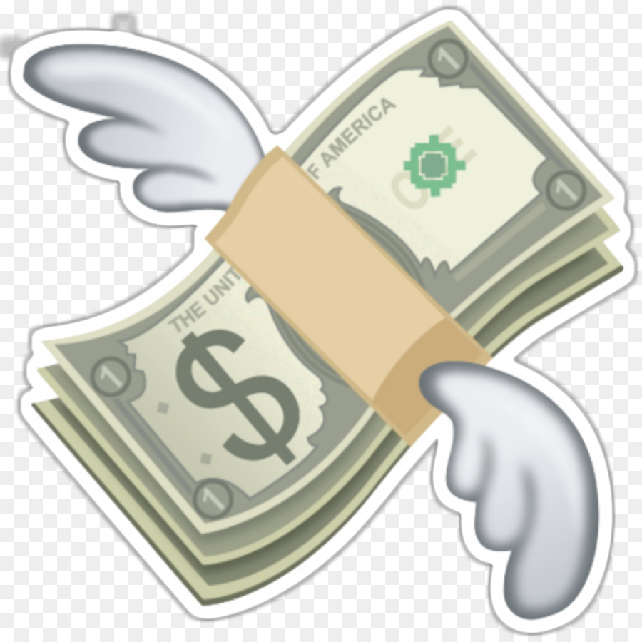 Emoji Fliegen cash Money bag-Aufkleber - Banknote