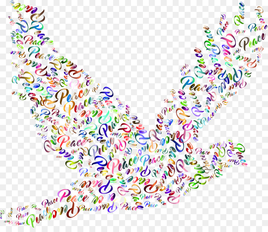 Friedens-Tauben als Symbole Clip art - Typografie
