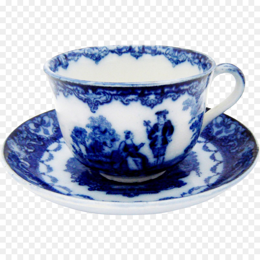 Piattino Stoviglie in Porcellana tazza di Caffè Flusso blu - azienda