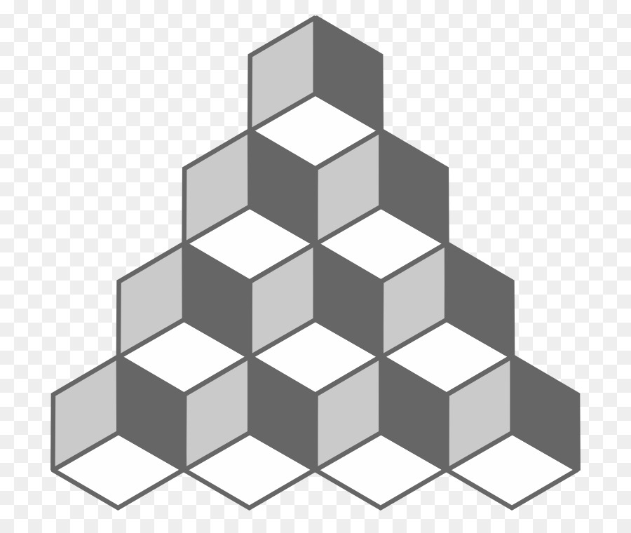 Cubo di Necker Ottici illusione del triangolo di Penrose - Illusione