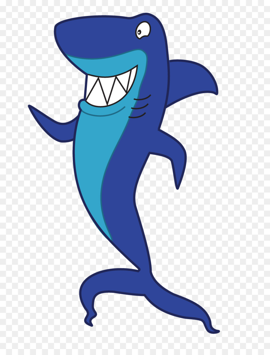 Shark Cartoon Chondrichthyes Fisch Laufen - Haie