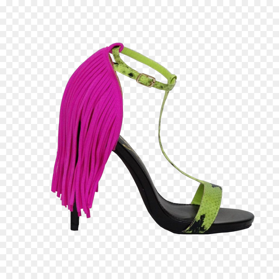 Col tacco alto calzature Scarpe Sandalo Viola - Frangia
