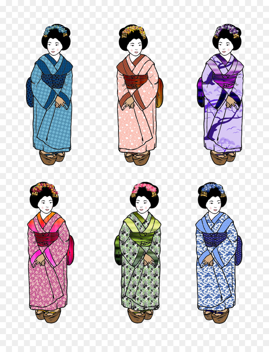 Geisha Kimono Abiti Di Carta Da Disegno - geisha