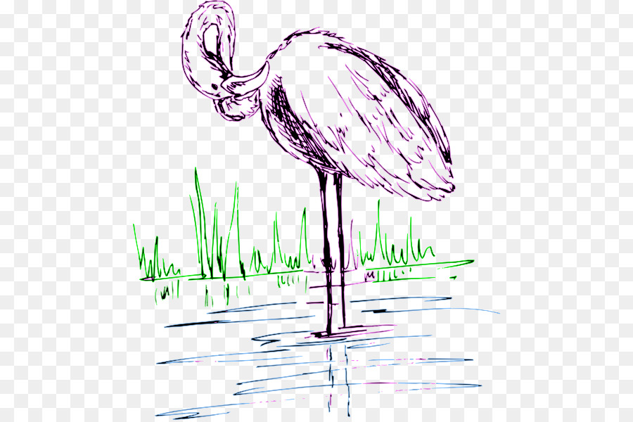 Wasser Vogel Zeichnung Clip art - Flamingos