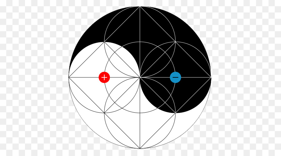 Heilige geometrie-Symbol Yin und yang - geomatrische