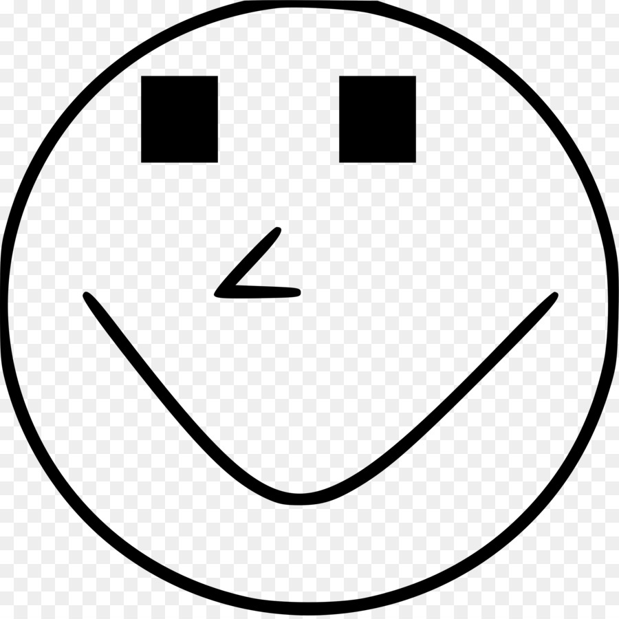 Emoticon Smile espressione del Viso in bianco e Nero - faccia