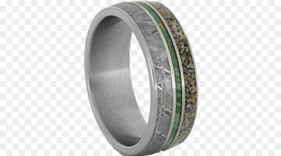 Titanio anello anello di Nozze Gioielli in carburo di Tungsteno - meteorite