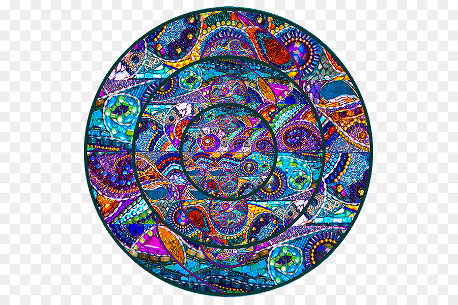 Vetro Mosaico Adesivo Cancelleria - cerchio astratto