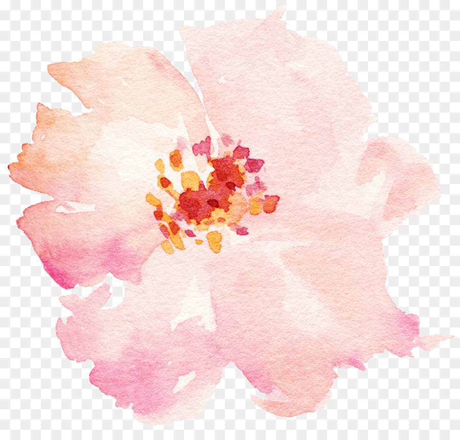 Blumen Aquarell Malerei - lila Blume