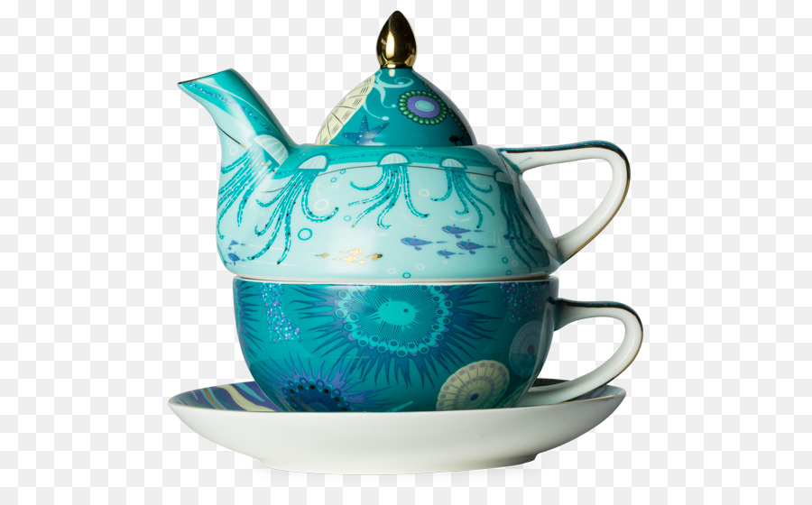 Teekanne Untertasse Teaware T2 - unter Meer