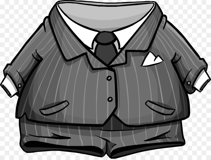 Anzug Club Penguin-Insel Pin-Streifen T-shirt - Anzug
