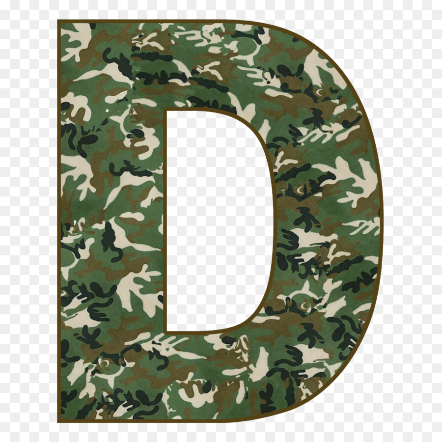 Le lettere maiuscole e minuscole dell'Alfabeto Militare camouflage - lettera d