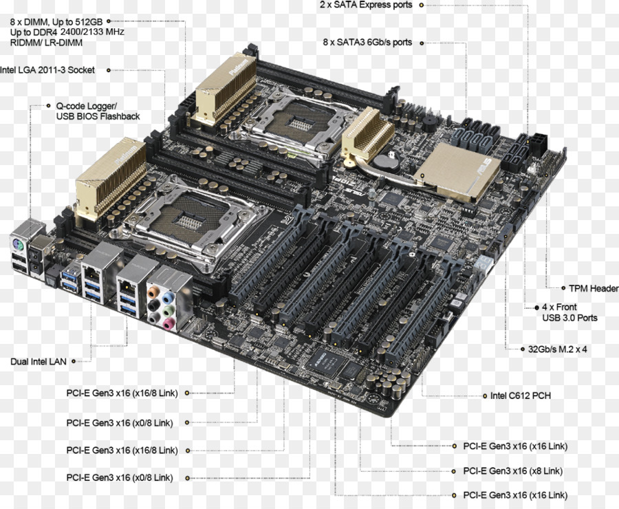 Intel CPU Xeon sockel LGA 2011 ASUS - Prozessor