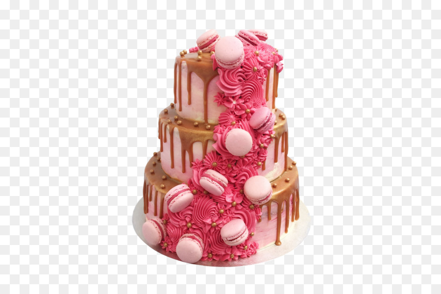 Wedding cake Torte Glassa & a Velo Macaron - torta rosa