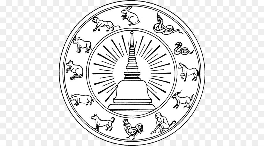 Wat Phra Mahathat Siegel der Provinzen von Thailand, Nakhon Si Thammarat Königreich chinesischen Tierkreiszeichen - Dichtung