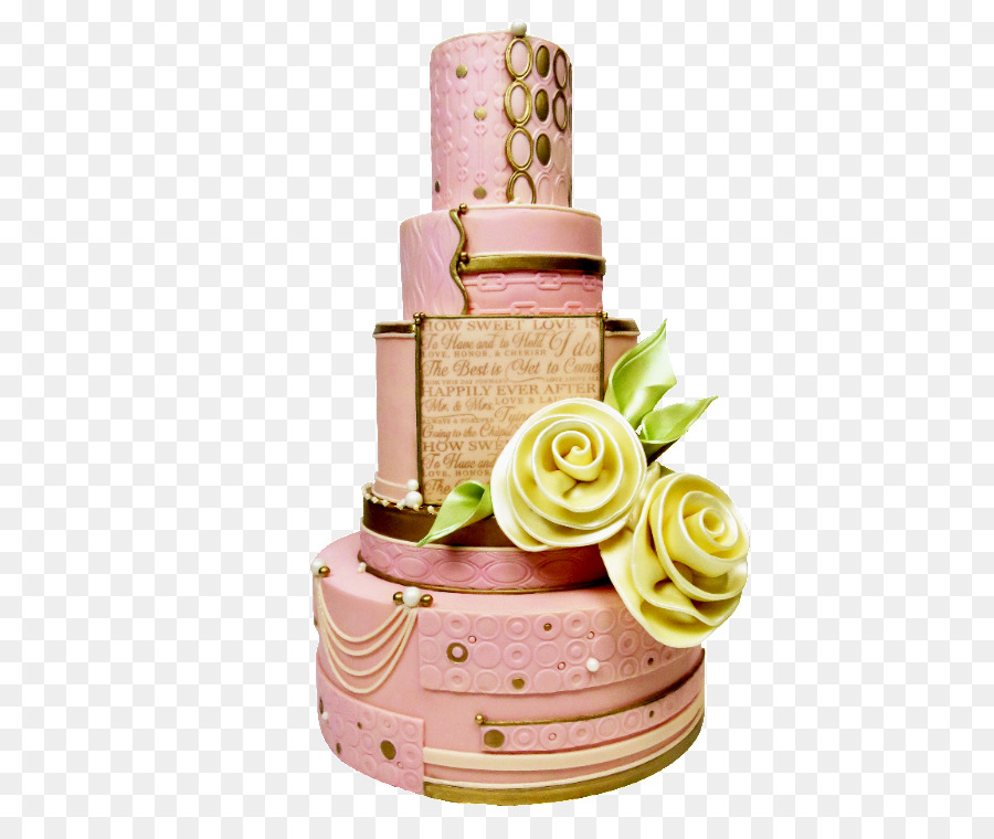 Hochzeit Kuchen Torte Zuckerguss & Zuckerguss Kuchen Dekoration - rosa Kuchen