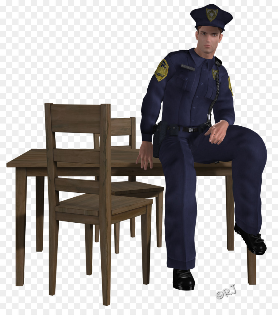 Möbel Stuhl Einheitliche Sicherheits-Beruf - Polizist