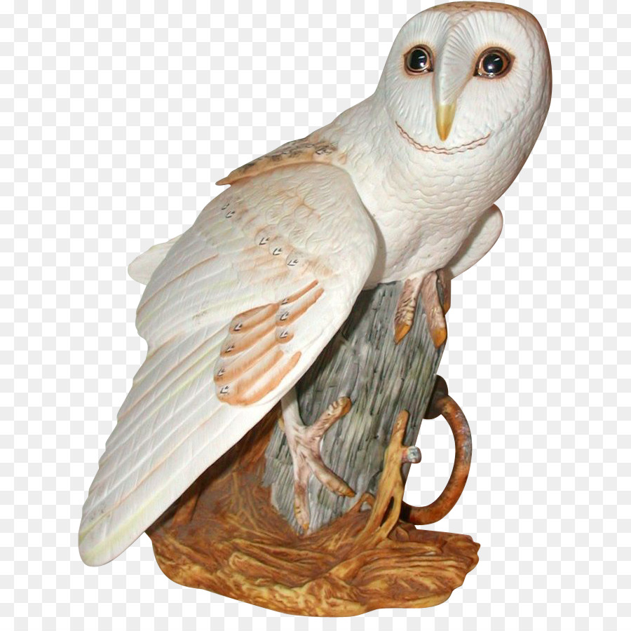 Barn owl Bird Porcelain Franklin Mint - handbemalt