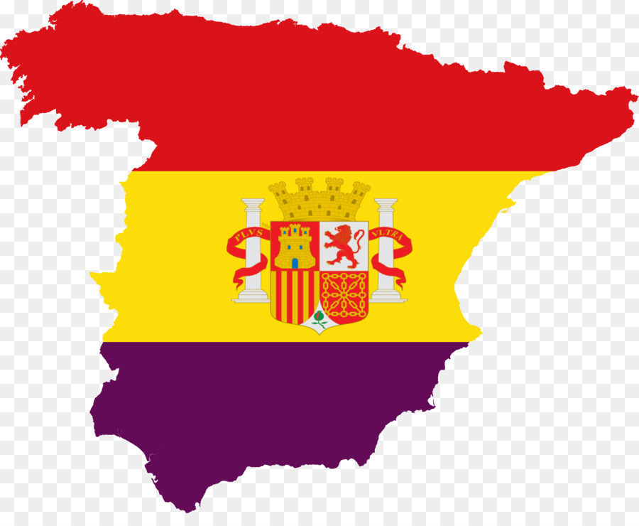 Flagge von Spanien Zweite Spanische Republik Map - Spanien