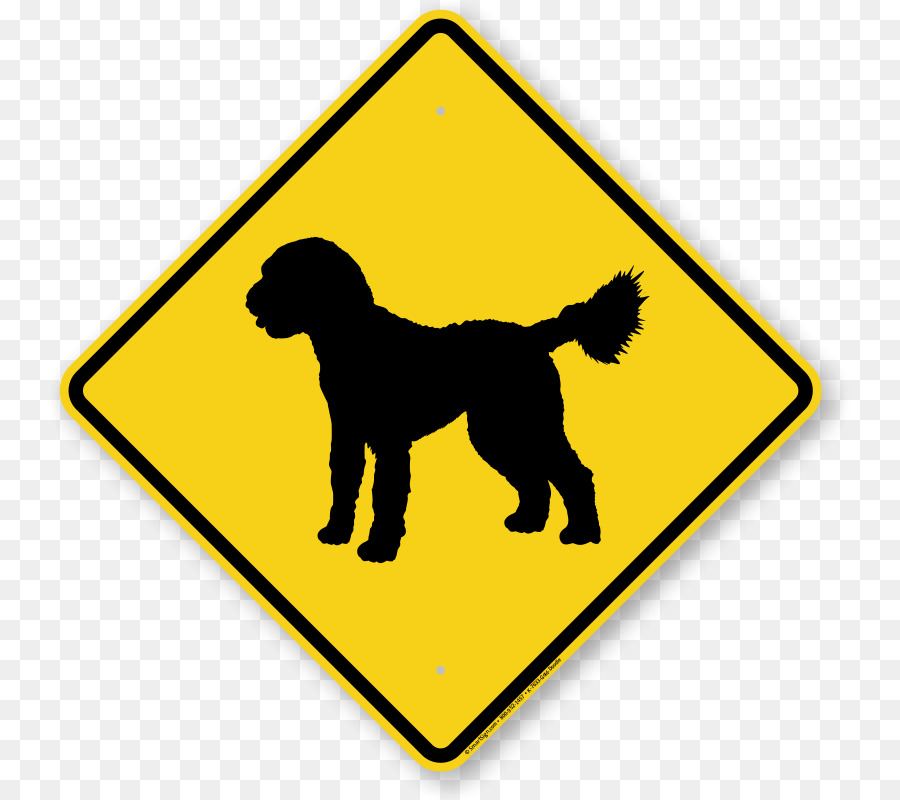 Verkehrszeichen, Warnung, Zeichen Fußgängerüberweg - Golden Retriever